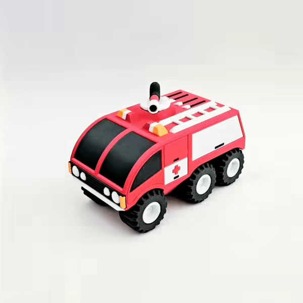 four-color fire truck 3MF file