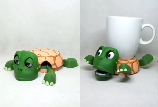 colorful turtle cup holder 3MF file