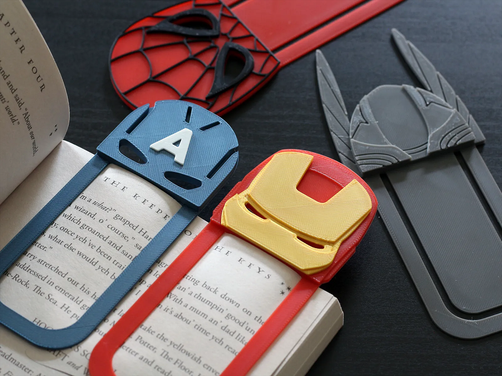 multicolor superhero bookmark 3MF files