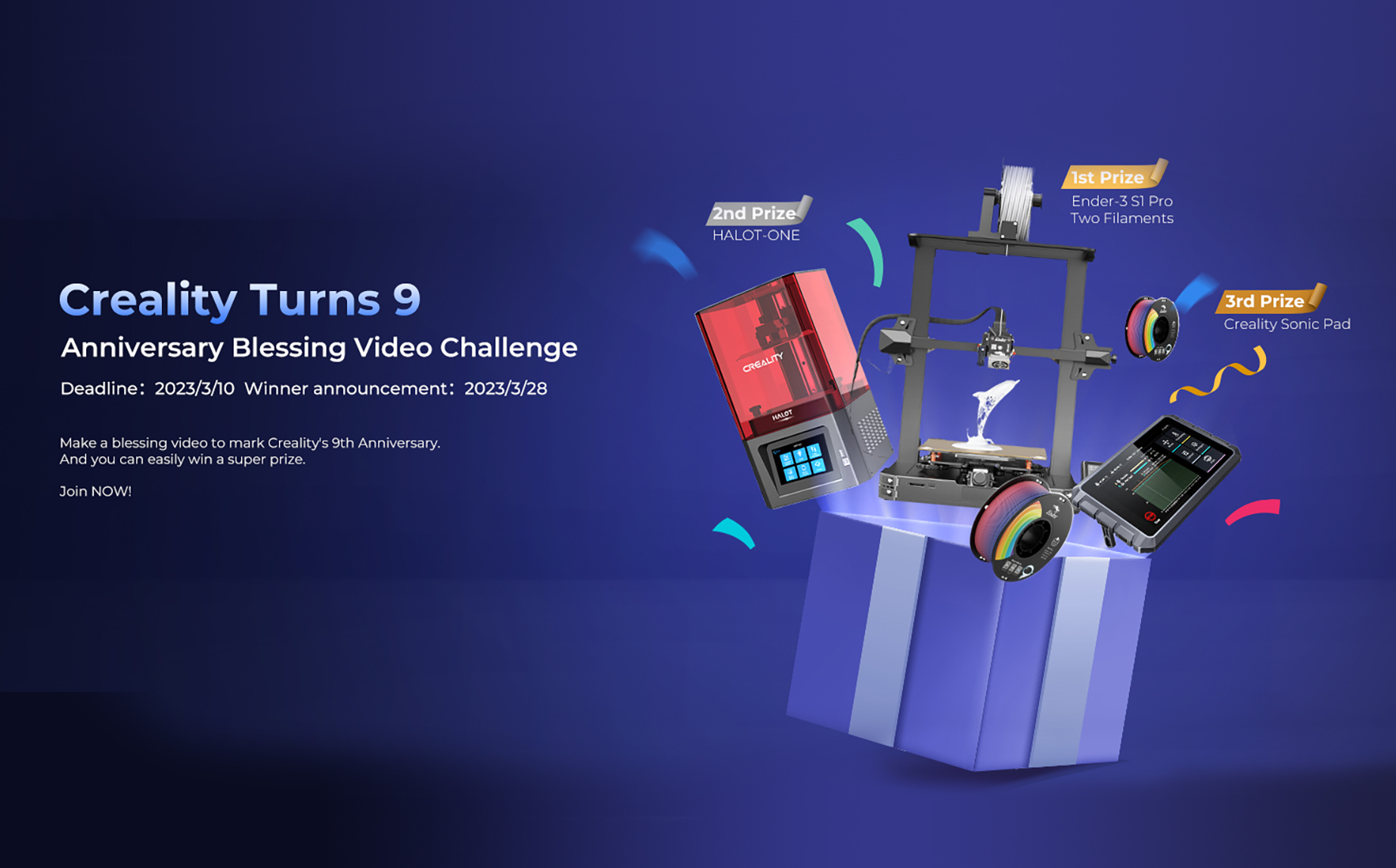 Creality Turns 9: Anniversary Blessing Video Challenge