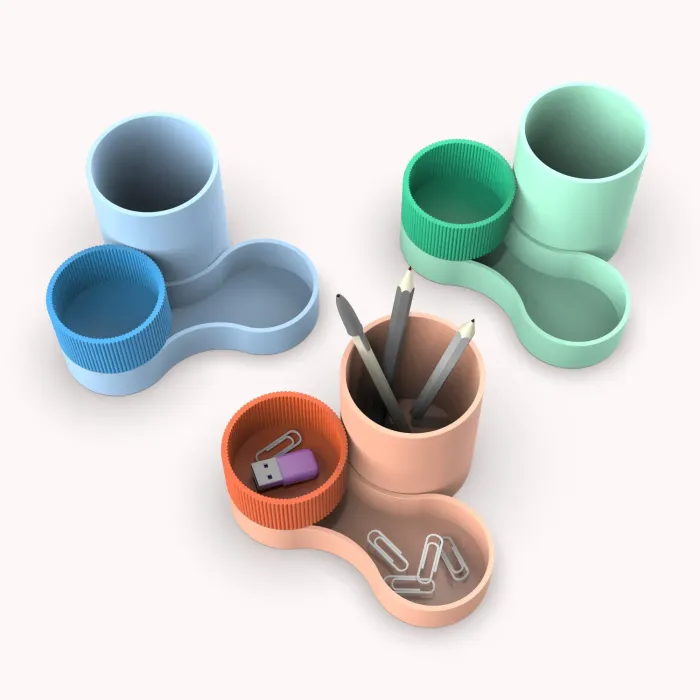 3d printed pen holder model for students