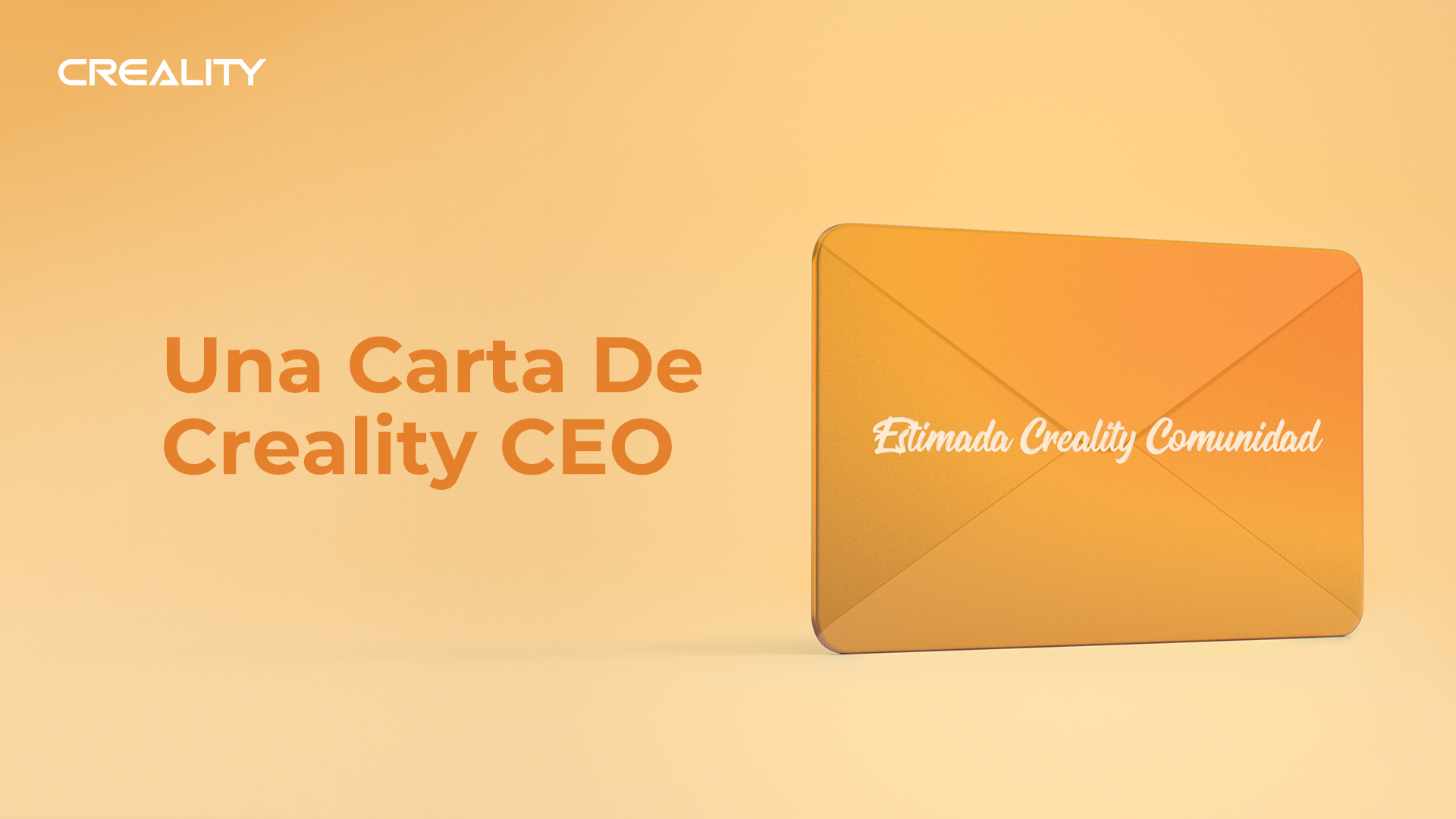 Una carta de CEO de Creality Adam Ao