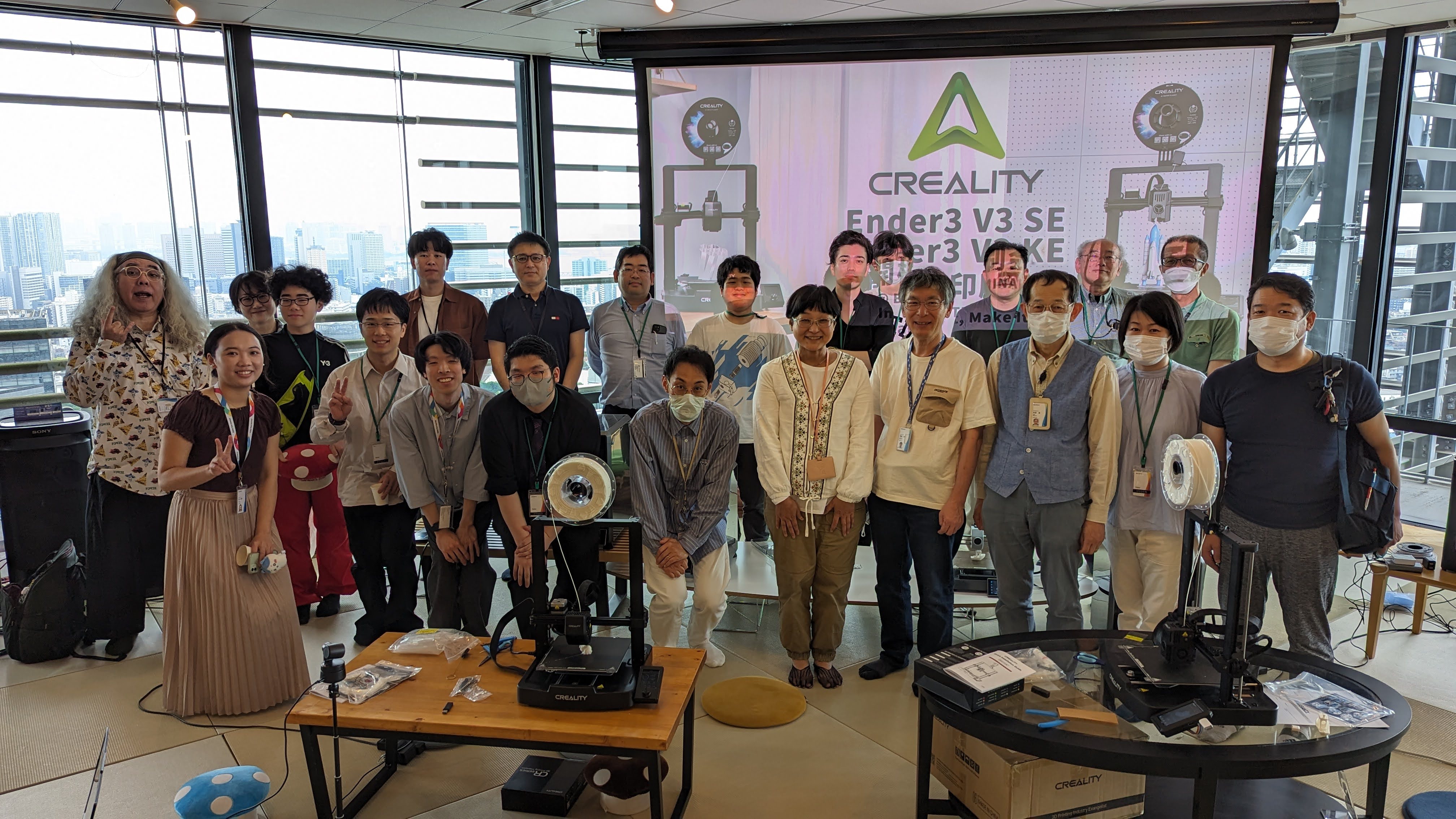 CREALITY×福馬 洋平氏共催の「3Dプリンターの開梱&試印刷会」無事終了