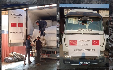 Creality Donates Emergency Supplies to Turkish Earthquake Relief Efforts