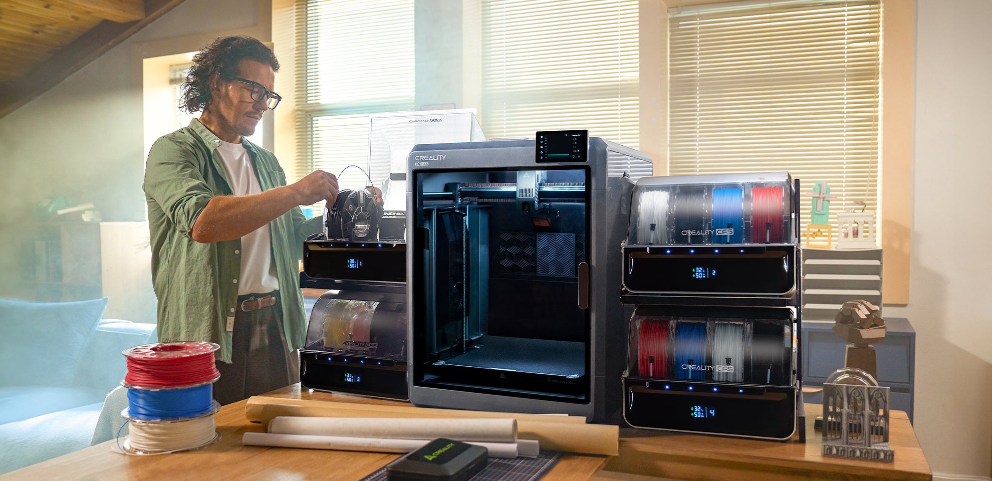 Creality、マルチカラー3D プリンターの新定番「K2 Plus Combo」を 11