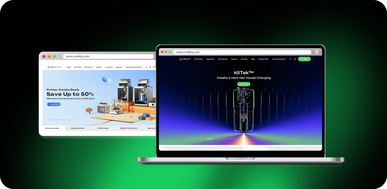 Launched our own DTC stores & new corporate website.