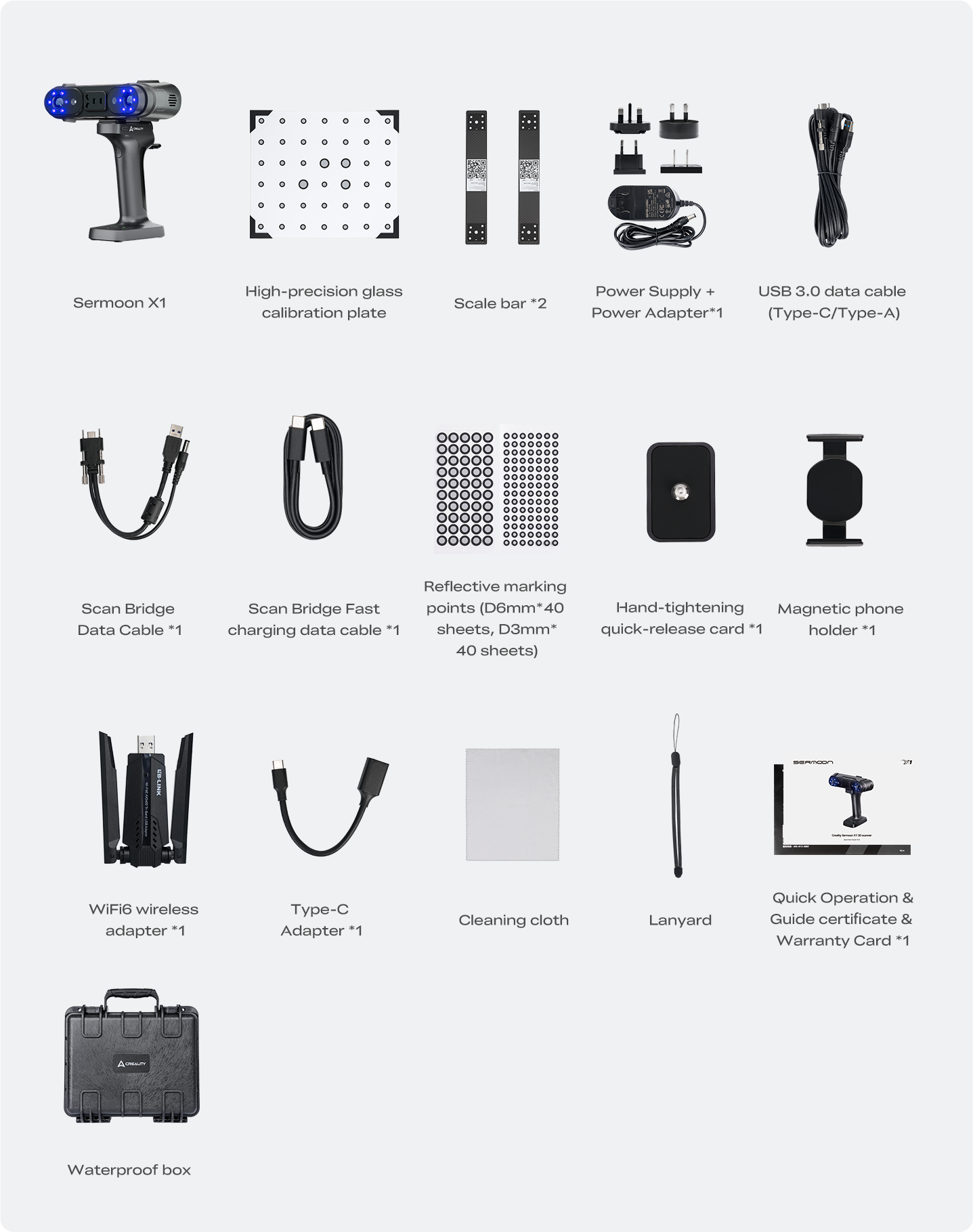 Creality Sermoon X1 Kutu İçeriği ve Aksesuarlar