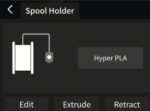 Enter the filament information