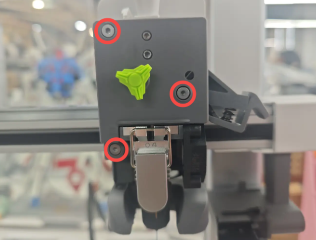 Tighten the three screws