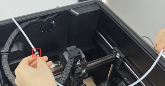 insert the PTFE tube
