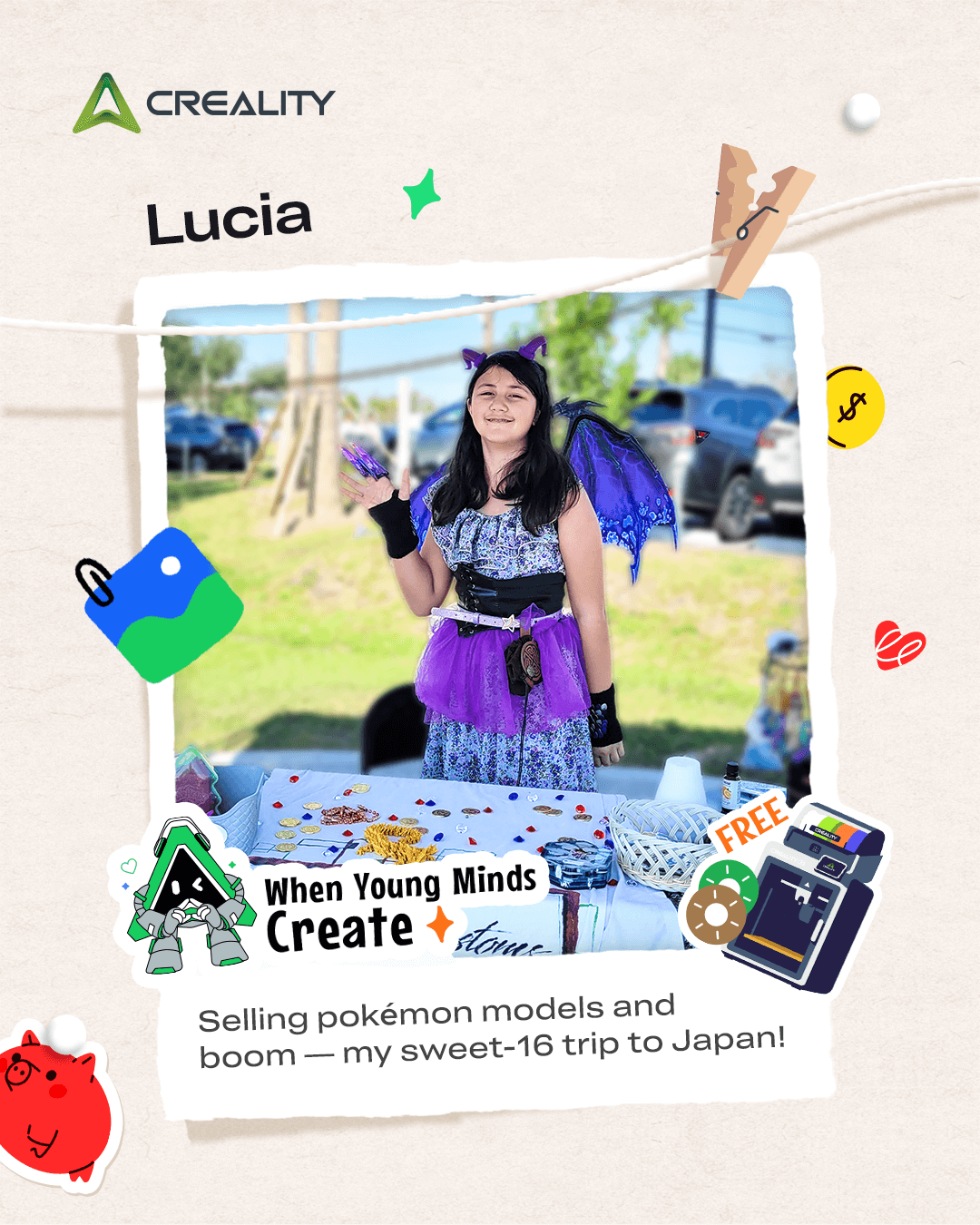 Lucia designs and sells popular Pok&eacute;mon models