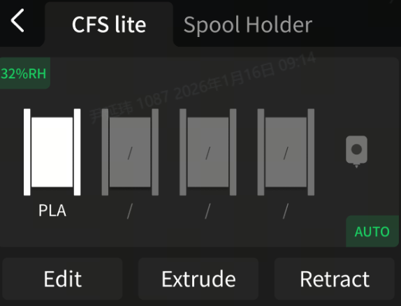 selected filament color