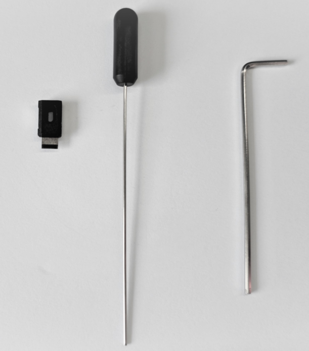 Thin L wrench or nozzle cleaner