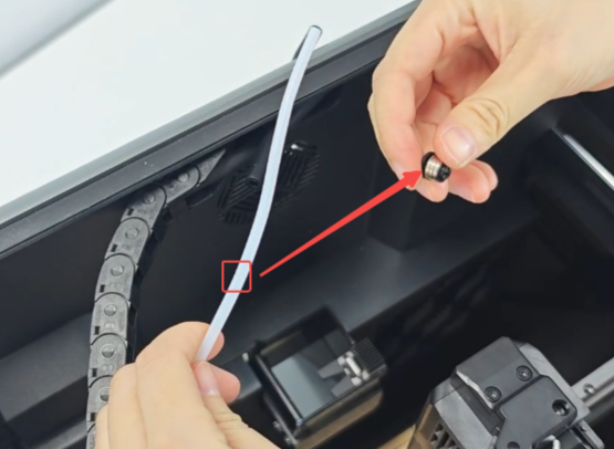 Pull out the tube connector