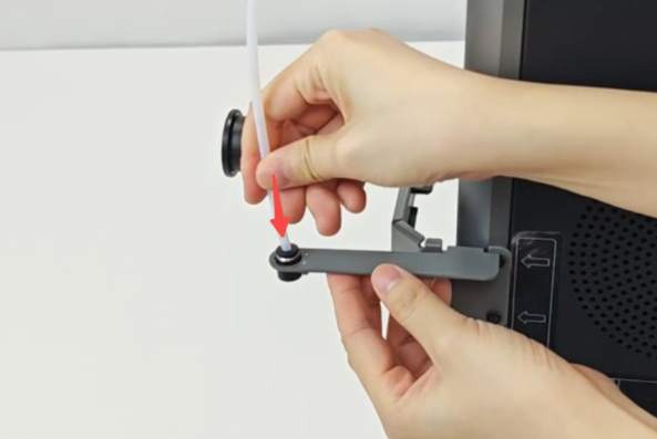Insert the short PTFE tube