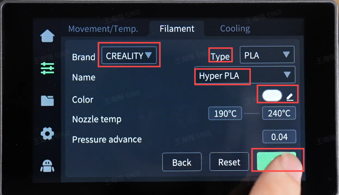 CFS filament editing