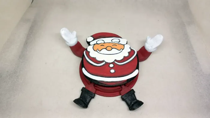 3D-printed Santa Claus articulated cup holder