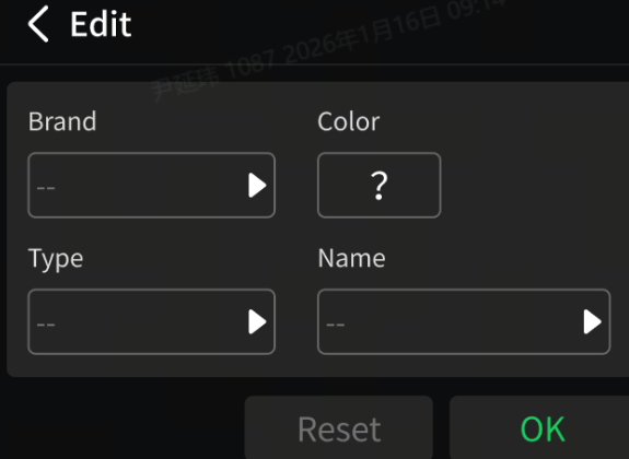 Brand-Color-Type-Name
