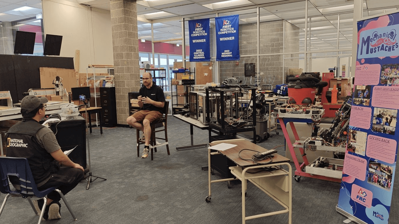 Anthony Schmidt in his 3D printing lab