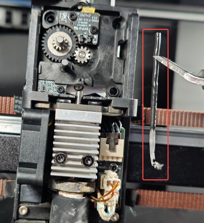 pull out the deformed filament