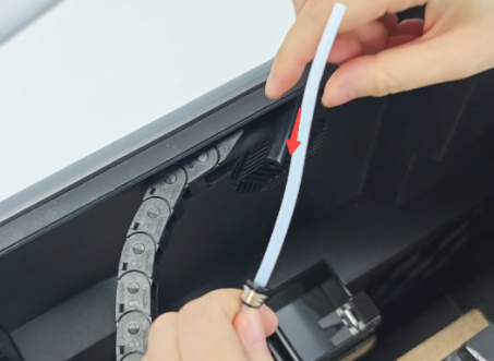 Pull out the PTFE tube