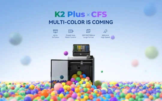 Creality Annonce le Lancement de sa Première Imprimante 3D Multi-Couleur : K2 Plus X CFS Combo