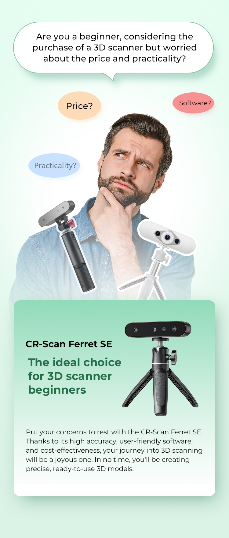 CR-Scan Ferret SE 3D Scanner | Creality Official