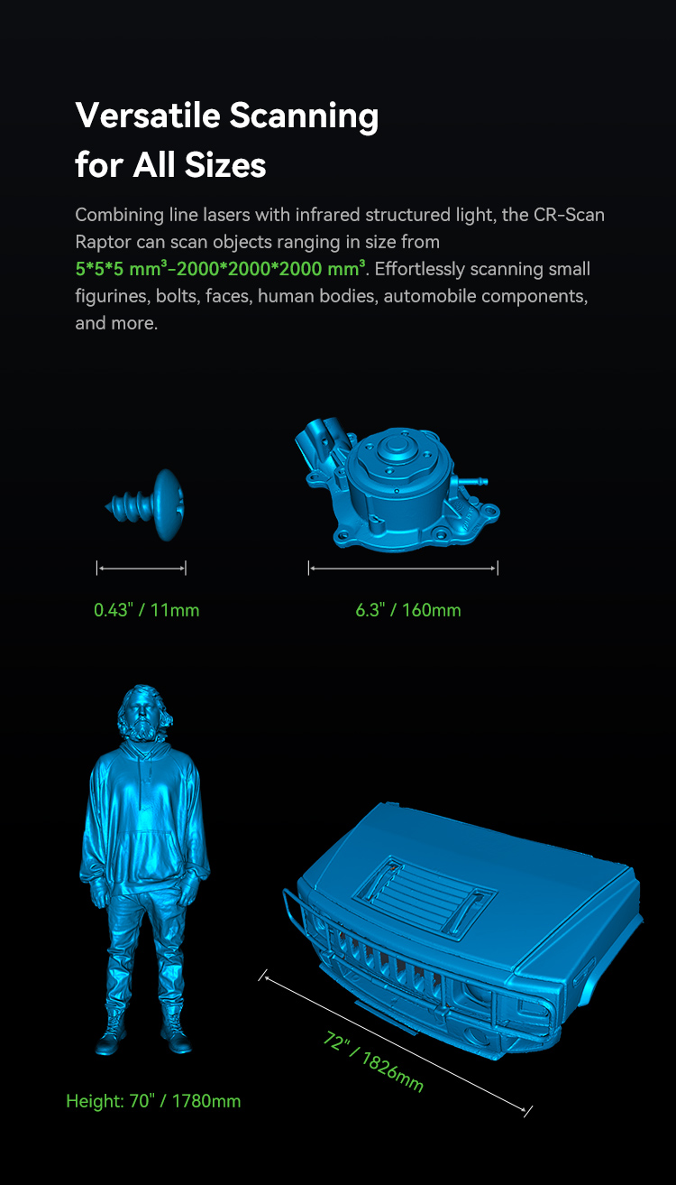 CR-Scan Raptor Versatile Scanning