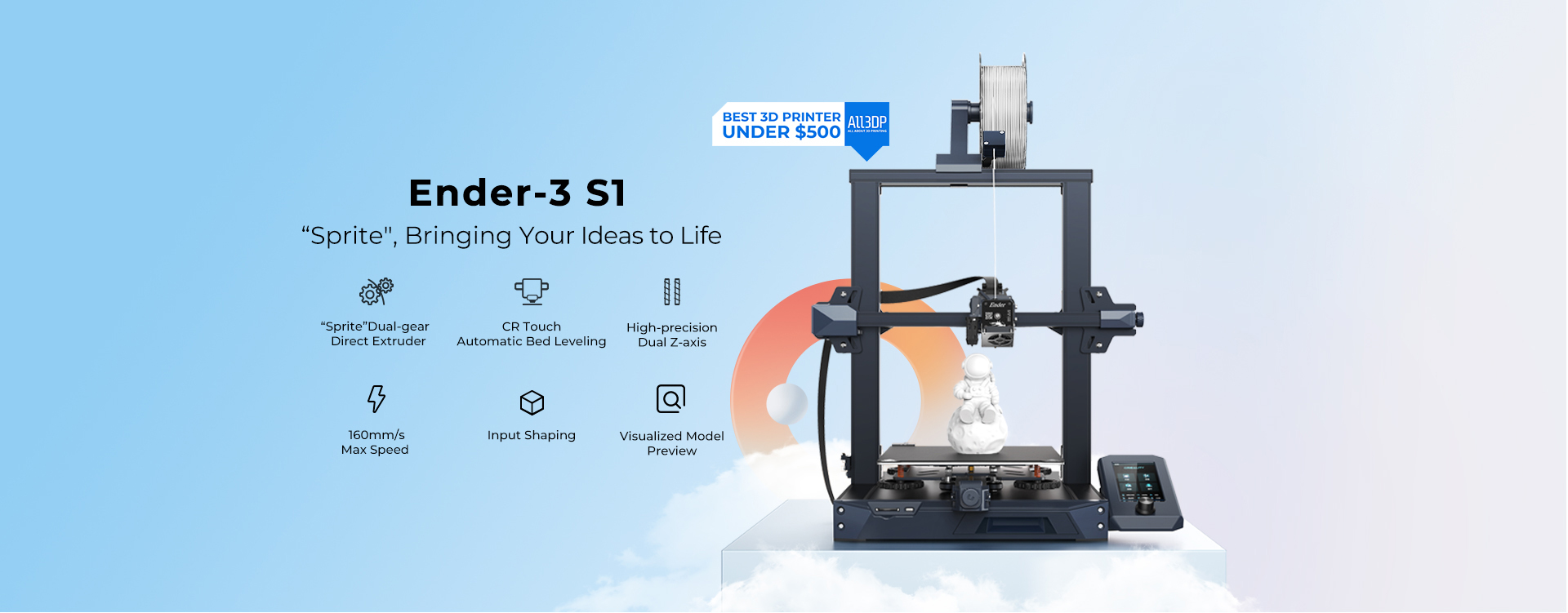 Creality Ender3 S1 3Dプリンター Official Creality Ender 3 S1 3D Printer with Direct Drive