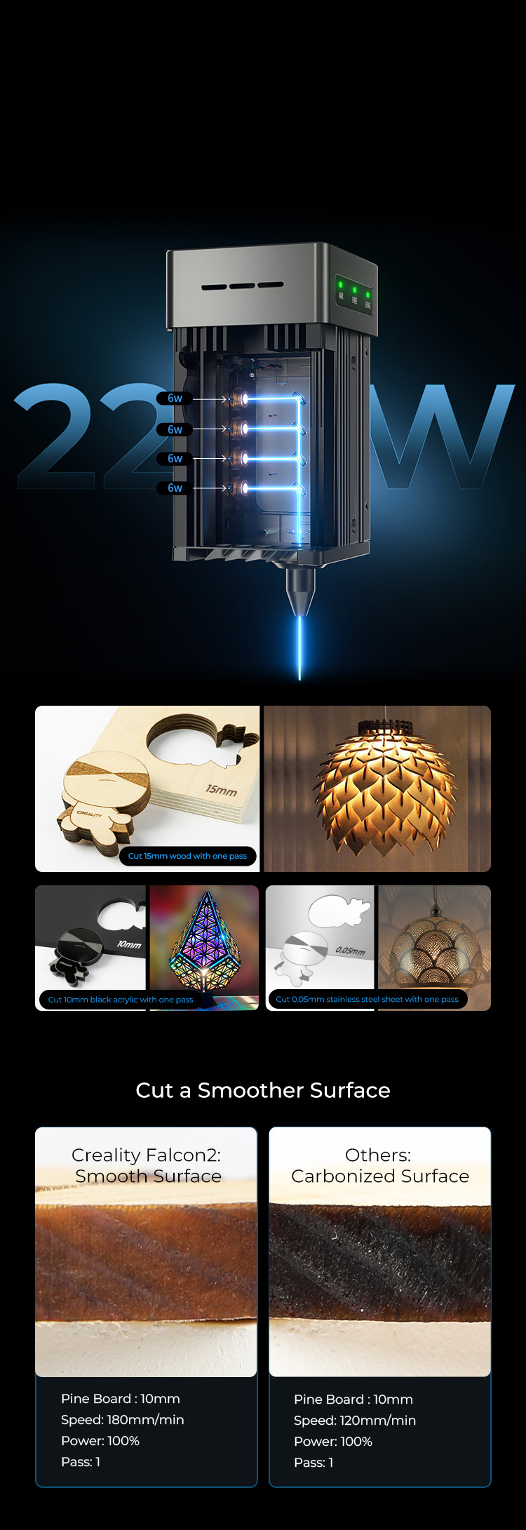 Creality Falcon2 22W Laser Engraver | Creality Official