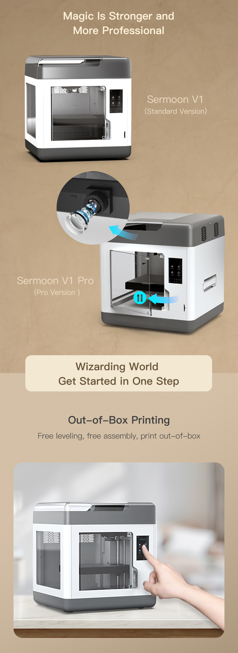 サンステラ Creality Sermoon V1 Pro 3Dプリンター Creality Sermoon V1 Pro FDM 3Dプリンター — 3Dプリンター
