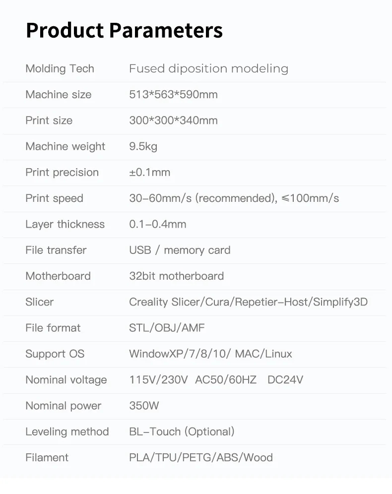 ender 3 max parameters