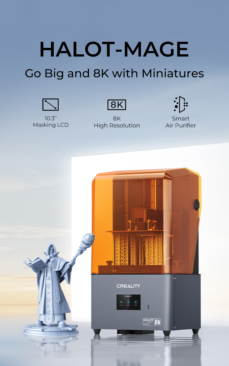 Creality Halot Mage 8K 3Dプリンター + 内蔵ヒーター付 CREALITY Halot-Mage 8K resolution for unlimited creativity