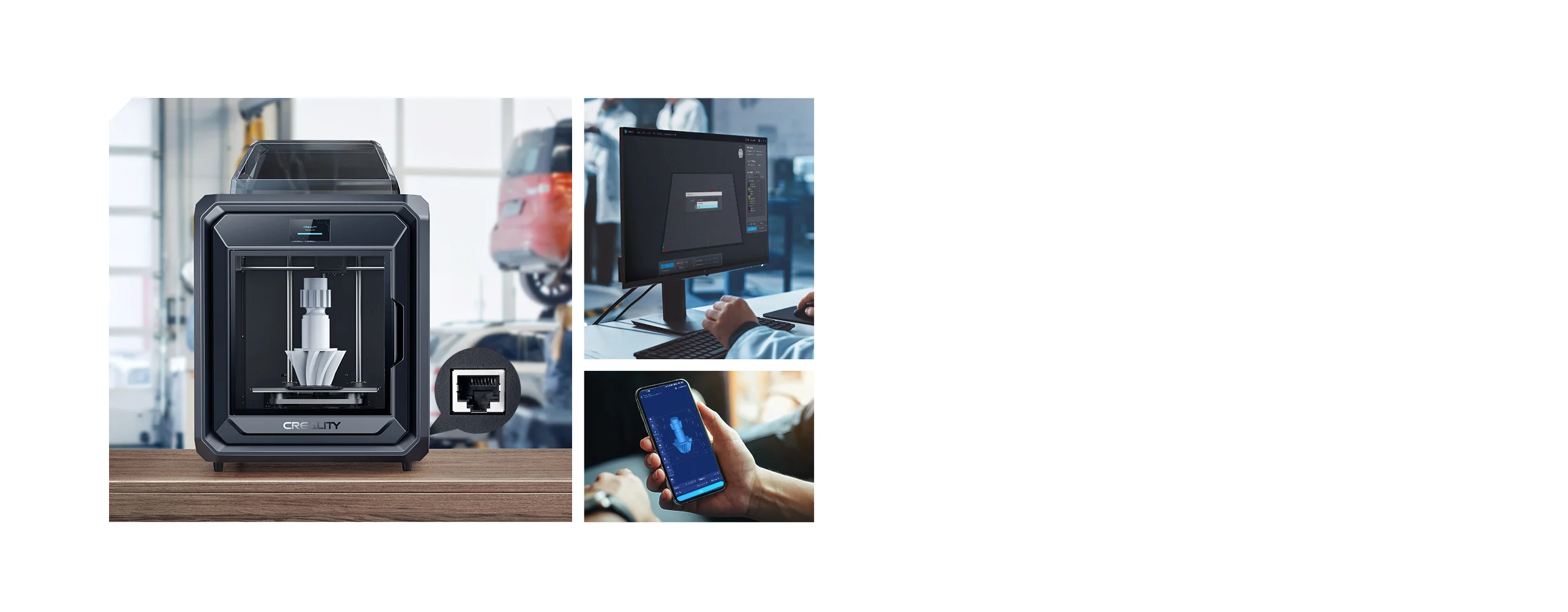 Creality Sermoon D3 Pro uzaktan kontrol ve ağ üzerinden yönetim